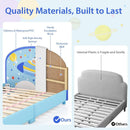 Wood Upholstered Twin Bed Platform with Slat Support by LJGDeals