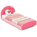Wood Upholstered Twin Bed Platform with Slat Support by LJGDeals