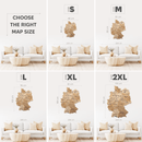 3D Germany Wooden Map Gold
