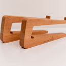 Dual Wooden Laptop Dock – Solid Wood