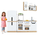 Wooden 2 Piece Kids Kitchen Playset with Fridge and Running Water by LJGDeals