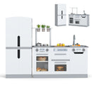 Wooden 2 Piece Kids Kitchen Playset with Fridge and Running Water
