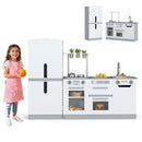 Wooden 2 Piece Kids Kitchen Playset with Fridge and Running Water by LJGDeals