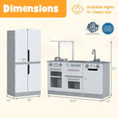 Wooden 2 Piece Kids Kitchen Playset with Fridge and Running Water by LJGDeals