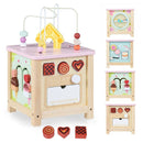 Wooden Activity Cube with Montessori Sensory Toys for Toddlers by DirectDeals