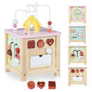 Wooden Activity Cube with Montessori Sensory Toys for Toddlers by LJGDeals