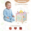 Wooden Activity Cube with Montessori Sensory Toys for Toddlers by DirectDeals