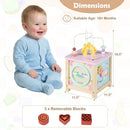 Wooden Activity Cube with Montessori Sensory Toys for Toddlers by LJGDeals