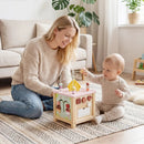 Wooden Activity Cube with Montessori Sensory Toys for Toddlers by LJGDeals