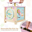 Wooden Activity Cube with Montessori Sensory Toys for Toddlers by LJGDeals