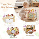 Wooden Activity Cube with Montessori Sensory Toys for Toddlers by LJGDeals