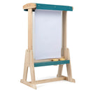 Wooden Art Easel for Kids with Canopy and Paper Roll by LJGDeals