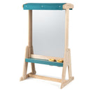 Wooden Art Easel for Kids with Canopy and Paper Roll