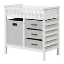 Wooden Baby Changing Table Diaper Changing Station with 3 Fabric Storage Drawers by LJGDeals