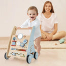 Wooden Baby Push and Pull Walker with Multi-Activity Learning Center by LJGDeals