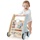 Wooden Baby Push and Pull Walker with Multi-Activity Learning Center by LJGDeals