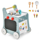 6-in-1 Wooden Baby Stroller with Play Kitchen for Kids Over 12 Months by LJGDeals