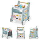 6-in-1 Wooden Baby Stroller with Play Kitchen for Kids Over 12 Months by LJGDeals