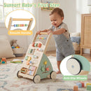 Wooden Baby Walker with Wheels and Storage Basket by LJGDeals