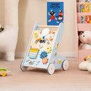 Wooden Baby Walker Push and Pull Learning Activity Center with Wheels for Toddlers 1+ Years Old by LJGDeals