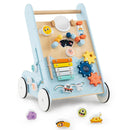 Wooden Baby Walker Push and Pull Learning Activity Center with Wheels for Toddlers 1+ Years Old by LJGDeals