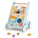 Wooden Baby Walker Push and Pull Learning Activity Center with Wheels for Toddlers 1+ Years Old by LJGDeals