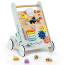 Wooden Baby Walker Push and Pull Learning Activity Center with Wheels for Toddlers 1+ Years Old by LJGDeals