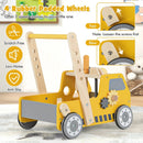 2-in-1 Wooden Baby Walker with Adjustable Speed and Bottom Storage-Yellow by LJGDeals