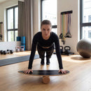 Wooden Balancing Board with Cork Roller and Storage Rack to Exercise by LJGDeals