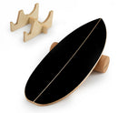 Wooden Balancing Board with Cork Roller and Storage Rack to Exercise by LJGDeals