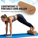 Wooden Balancing Board with Cork Roller and Storage Rack to Exercise by LJGDeals