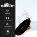Wooden Balancing Board with Cork Roller and Storage Rack to Exercise by LJGDeals