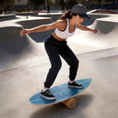 Wooden Balancing Board with Cork Roller and Storage Rack to Exercise by LJGDeals