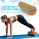 Wooden Balancing Board with Cork Roller and Storage Rack to Exercise by LJGDeals