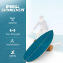 Wooden Balancing Board with Cork Roller and Storage Rack to Exercise by LJGDeals