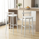 Wooden Bar Chair Set of 2 with Backrest and Footrest for Home Restaurant Cafe by DirectDeals