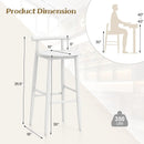 Wooden Bar Chair Set of 2 with Backrest and Footrest for Home Restaurant Cafe by LJGDeals
