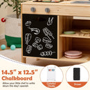 Wooden Barbecue Grill Playset with Chalkboard and Sink and Cabinet-Natural by LJGDeals
