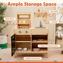 Wooden Barbecue Grill Playset with Chalkboard and Sink and Cabinet-Natural by LJGDeals