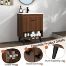 25 Inch Wooden Bathroom Storage Cabinet with Sink-Walnut by DirectDeals