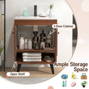 25 Inch Wooden Bathroom Storage Cabinet with Sink-Walnut by DirectDeals