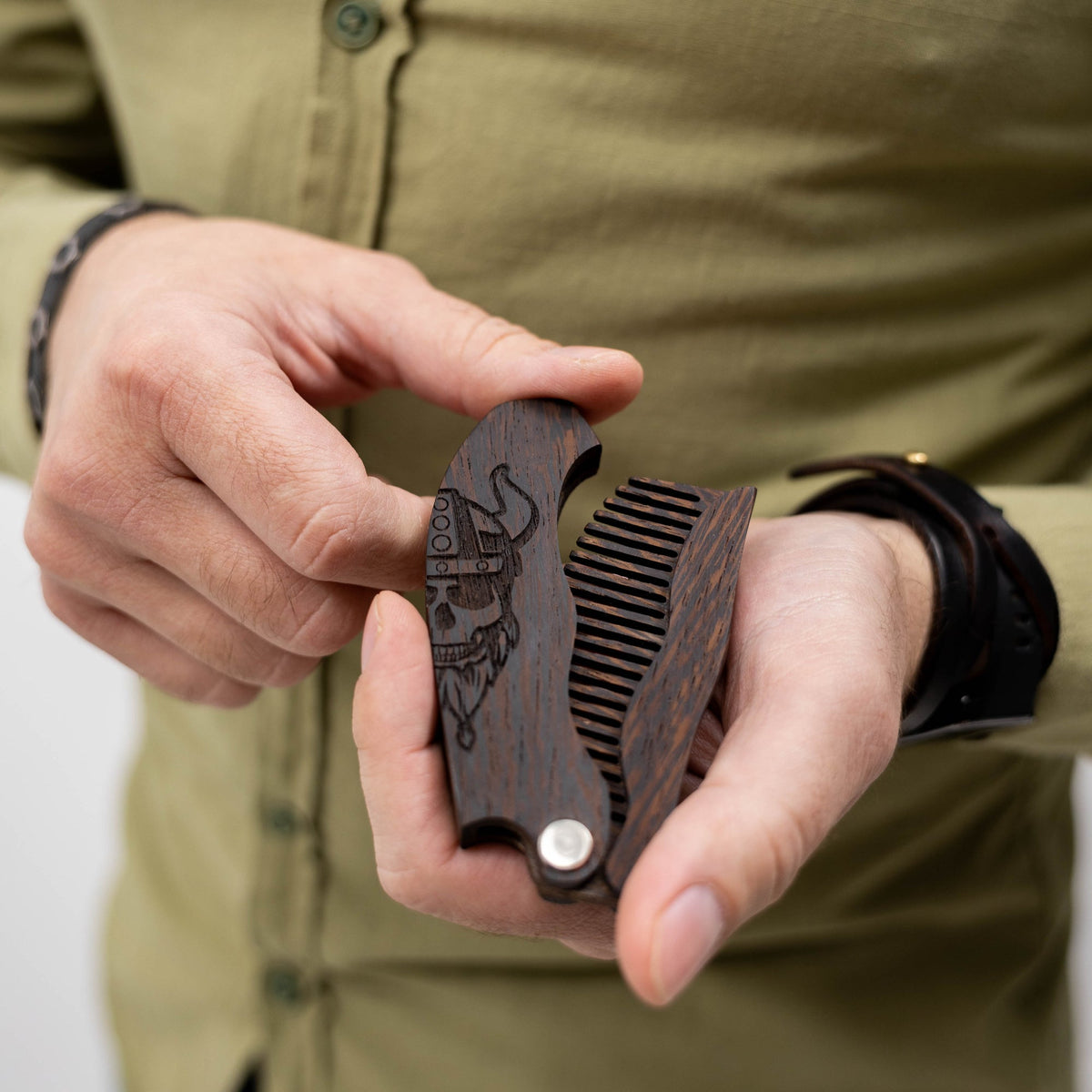 Wooden Beard Comb – Viking Design, photo 3 of 13