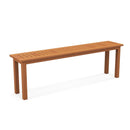 Outdoor 59 Inch Long Patio Dining Backless Wooden Bench with Teak Oil Finish by LJGDeals