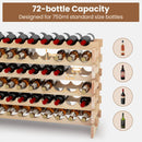 Wooden Bottle Rack Wine Display Shelves for 72 Bottles by LJGDeals