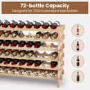 Wooden Bottle Rack Wine Display Shelves for 72 Bottles by LJGDeals