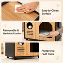 Wooden Cat House with Scratching Post and Cushion by LJGDeals