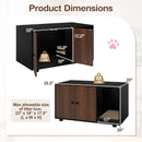 Wooden Cat Litter Box Enclosure Hidden Litter Box Furniture with Scratching Board by LJGDeals