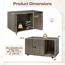 Wooden Cat Litter Box Enclosure Hidden Litter Box Furniture with Scratching Board by LJGDeals