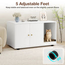 Wooden Cat Litter Box Enclosure Hidden Litter Box Furniture with Scratching Board by LJGDeals