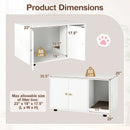 Wooden Cat Litter Box Enclosure Hidden Litter Box Furniture with Scratching Board by LJGDeals